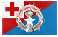 A mockup of the custom flag 'Tonga Northern Mariana  flag' on a white background