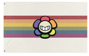 A mockup of the custom flag 'Dandy flag' on a white background