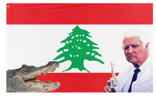 A mockup of the custom flag 'Katter flag' on a white background