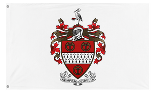 A mockup of the custom flag 'CS Family Flag' on a white background