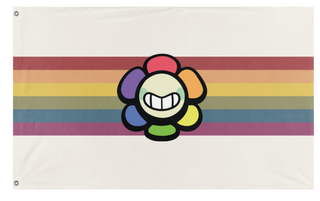 A mockup of the custom flag 'Dandy Revolution flag' on a white background