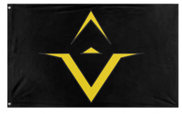 A mockup of the custom flag 'Okensa flag' on a white background