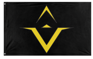 A mockup of the custom flag 'Okensa flag' on a white background