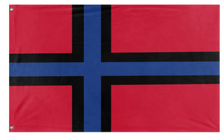 A mockup of the custom flag 'Zalinesia flag' on a white background