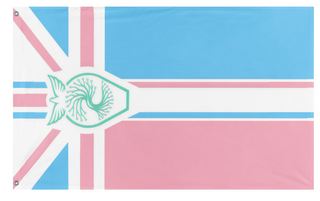 A mockup of the custom flag 'BRIT flag' on a white background