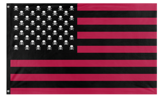 A mockup of the custom flag '1929 Invasion Protest flag' on a white background