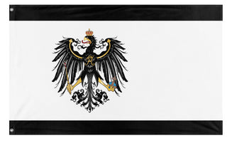 A mockup of the custom flag 'Flag of Prussia' on a white background