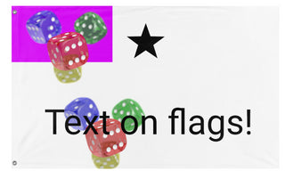 A mockup of the custom flag 'T flag' on a white background