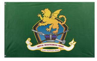 A mockup of the custom flag 'Royal Manticoran Army flag' on a white background
