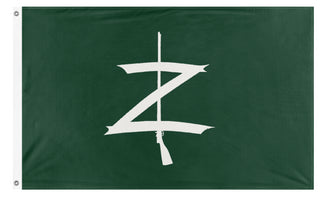 A mockup of the custom flag 'Z flag' on a white background