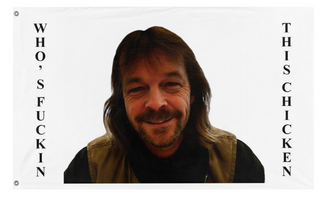 A mockup of the custom flag 'AL flag' on a white background