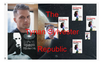 A mockup of the custom flag 'tynan sylvester republic flag' on a white background