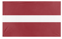 A mockup of the custom flag 'Latvian flag' on a white background