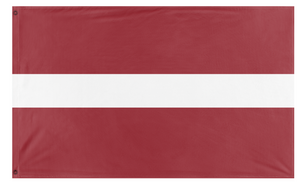 A mockup of the custom flag 'Latvian flag' on a white background