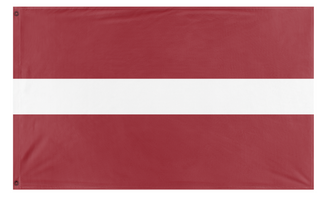 A mockup of the custom flag 'Latvian flag' on a white background
