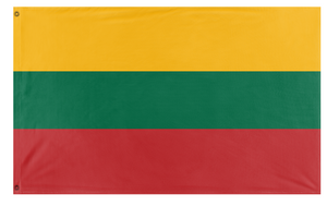A mockup of the custom flag 'Lithuanian flag' on a white background
