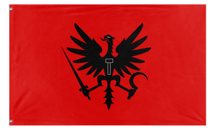 A mockup of the custom flag 'German National communist flag' on a white background