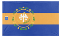 A mockup of the custom flag 'pstuchlan empire flag' on a white background