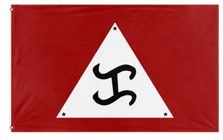 A mockup of the custom flag 'National Magdalo Organization flag' on a white background