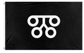A mockup of the custom flag 'NSM flag' on a white background