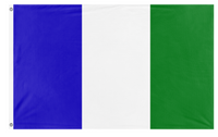 A mockup of the custom flag 'Northwest American Republic flag' on a white background