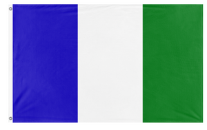 A mockup of the custom flag 'Northwest American Republic flag' on a white background
