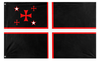 A mockup of the custom flag 'Republic of Stewards  flag' on a white background