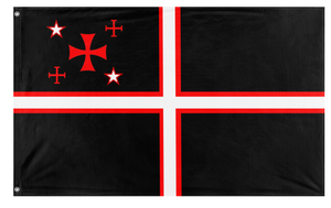 A mockup of the custom flag 'Republic of Stewards  flag' on a white background