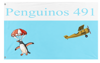 A mockup of the custom flag 'Penguin  flag' on a white background