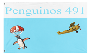 A mockup of the custom flag 'Penguin  flag' on a white background