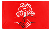 A mockup of the custom flag 'DSA flag' on a white background