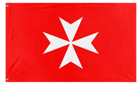 A mockup of the custom flag 'Order of Malta flag' on a white background