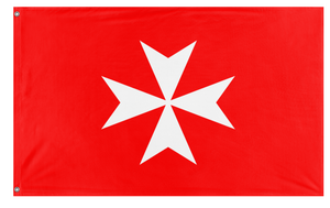 A mockup of the custom flag 'Order of Malta flag' on a white background