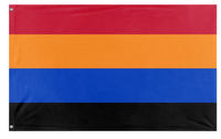 A mockup of the custom flag 'Jonamalaia Flag' on a white background