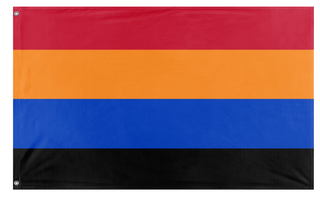 A mockup of the custom flag 'Jonamalaia Flag' on a white background