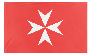 A mockup of the custom flag 'Maltese Cross flag' on a white background