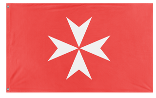 A mockup of the custom flag 'Maltese Cross flag' on a white background