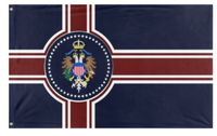 A mockup of the custom flag 'Imperial Flag of the United States' on a white background