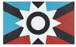 A mockup of the custom flag 'The Commonwealth of VanillaCraft flag' on a white background