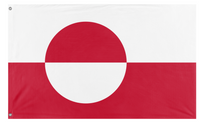 A mockup of the custom flag 'Flag of Greenland' on a white background