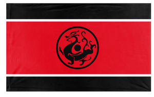 A mockup of the custom flag 'Han Nationalist flag' on a white background