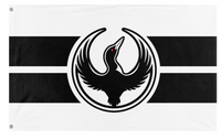 A mockup of the custom flag 'Minnesota Rebel Alliance flag' on a white background