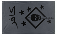 A mockup of the custom flag '1st Raider Bn flag' on a white background