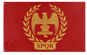 A mockup of the custom flag 'Roman Empire flag' on a white background