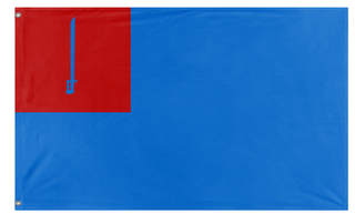 A mockup of the custom flag 'Kingdom of Titania flag' on a white background