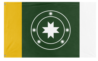 A mockup of the custom flag 'Republic Of Appalachia flag' on a white background