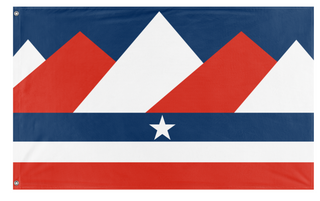 A mockup of the custom flag 'Alberta Republic flag' on a white background