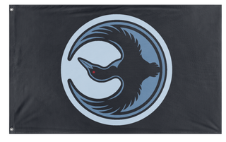 A mockup of the custom flag 'Minnesota Rebel Alliance flag' on a white background