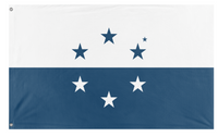 A mockup of the custom flag 'Osea flag' on a white background
