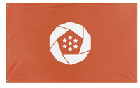 A mockup of the custom flag 'Erusea flag' on a white background